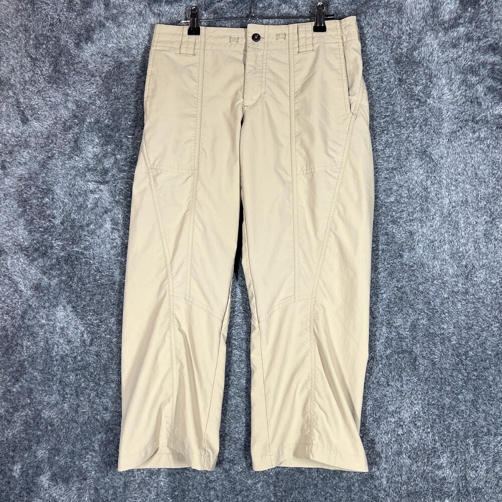 Patagonia Pants Womens 4 Khaki Nylon Hiking Travel Inter-Continental Capris